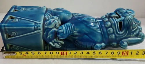 Perro De Foo Leon Japon Turquesa Mide 23cm De Alto B165 (Usado)