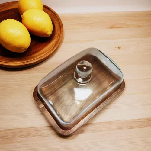 Cúpula De Cristal Para Postre Con Base, Bandeja Para Tartas
