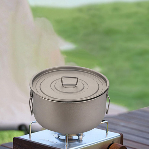 Juego De Cocina De Acampada De Titanio Para Exteriores, Olla