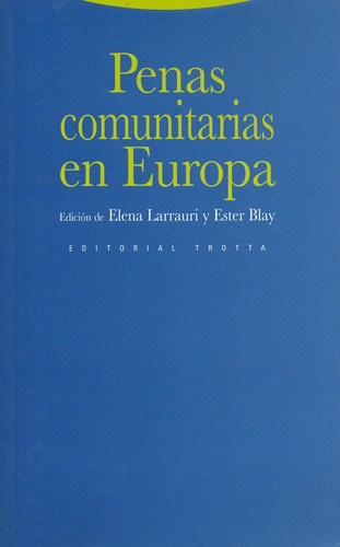 Libro Penas Comunitarias En Europa