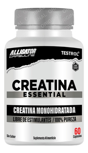 Creatina Monohidrato Testrol Essential 60 Cápsulas