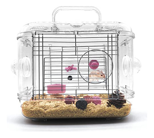Kathson Small Animal Carry Cage Para Hamsters Gerbils Ratone