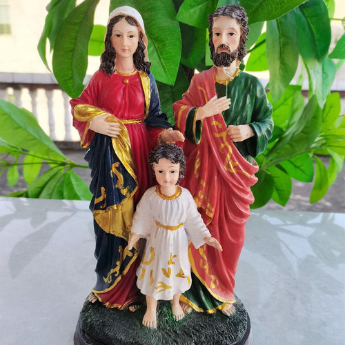 Estatua Católica De Escultura De Jesús María José Para