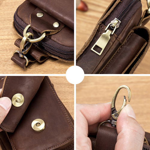 Riñonera Tipo Cartera Con Cinturón, Cinturón, Bolso De Piel