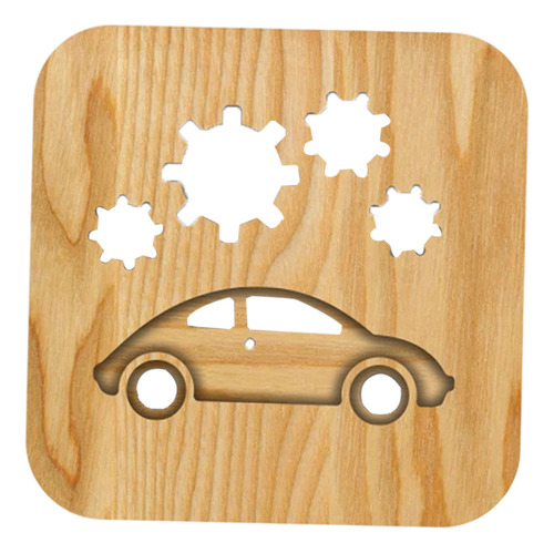 Luz De Escritorio Usb Led De Madera Con Luz Nocturna