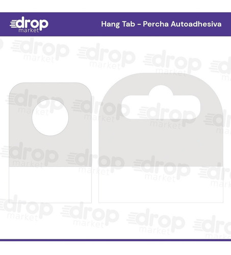 Imagen 4 de 9 de Hang Tab Gancho Adhesivo Perchita - 2,5x4 Cm. Pack 1000 U.