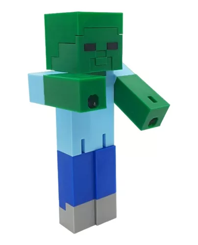 Boneco Minecraft Steve Zumbi Articulado