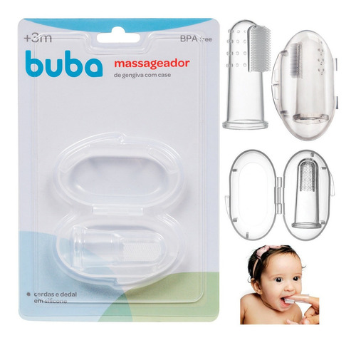 Escova Massageador Gengiva Higiene + Case Original Buba