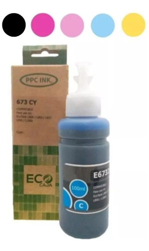 Tinta Compatible Con Epson T673 Colores Marca Ppc Ink