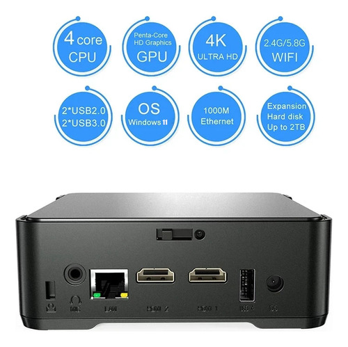 Mini Pc Cpu N150 / Ddr4 16 Gb / M.2 512 Gb / Win11 / Wifi