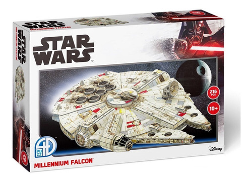 Imagen 2 de 8 de Star Wars Halcón Milenario Rompecabezas 3d