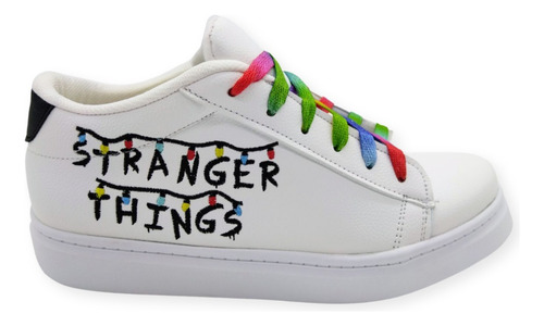 Tenis Casual Stranger Things Focos Bordado Chicos Y Grandes