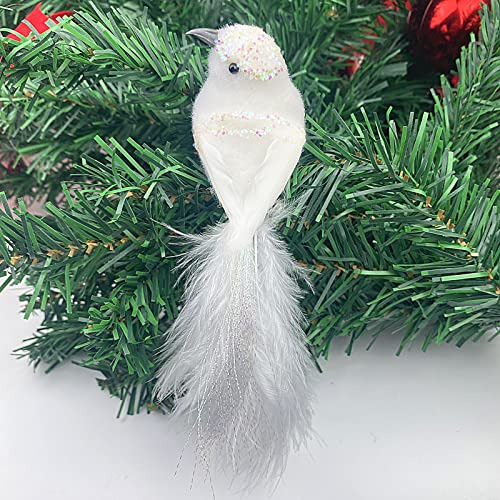 Artificial Cardinal Birds 6 Pcs Christmas Birds Clip On...