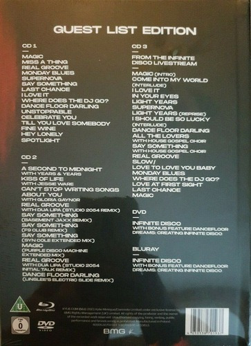 Kylie Minogue Disco Guest List Edition 3 Cd + Blu-ray + Dvd
