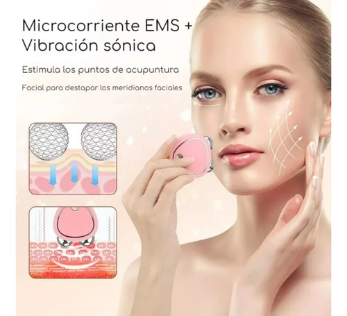 Mini Masajeador Microcorriente Facial Portatil Rejuvenecedor Rosa