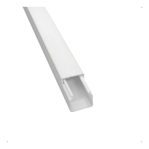Canaleta Branca Para Acabamento Barra Em 2m - 80x70mm