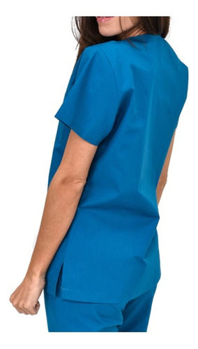Ambo Saber Escote En V - Mujer Con Pantalon De Regalo Azul Petróleo Lisa 0 (Usado)