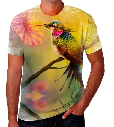 Camisa Camiseta Envio Hoje Beija Flor Pássaro Primavera 02