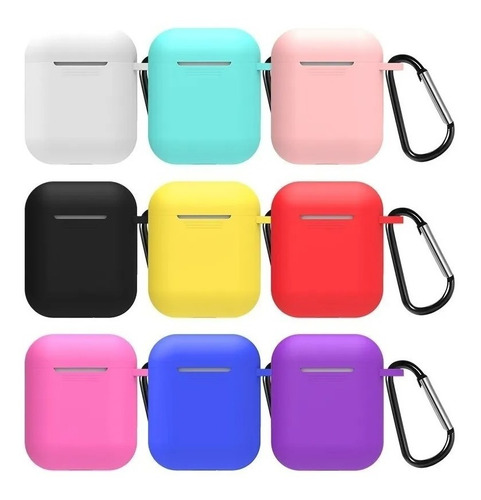 Funda Silicona Case Para Auriculares AirPods + Gancho