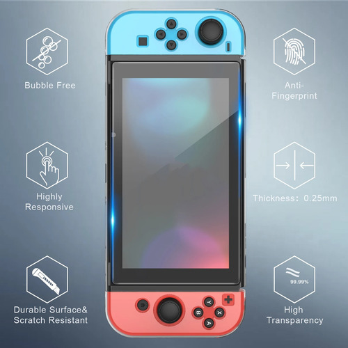 Pack 2 Micas Protectoras De Vidrio Templado Nintendo Switch