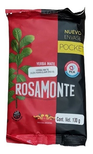 Yerba Mate Tradicional Pocket Rosamonte 100gr
