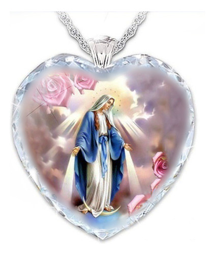 Kit 2 Collares Católicos Medalla Dije De Virgen Maria