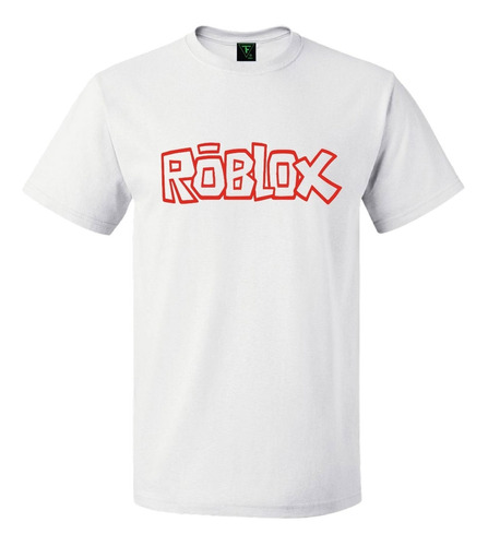 Polera Roblox Letras Videojuego Blanca Tallas Niños Unisex