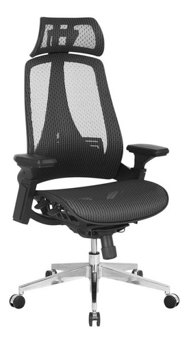 Silla De Oficina Ergonómica Premium Full Mesh 100% Regulable Negro Malla