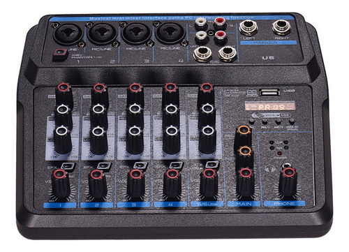 Consola De Mezclas De 6 Canales De Mezcla De Sonido Bt Mini