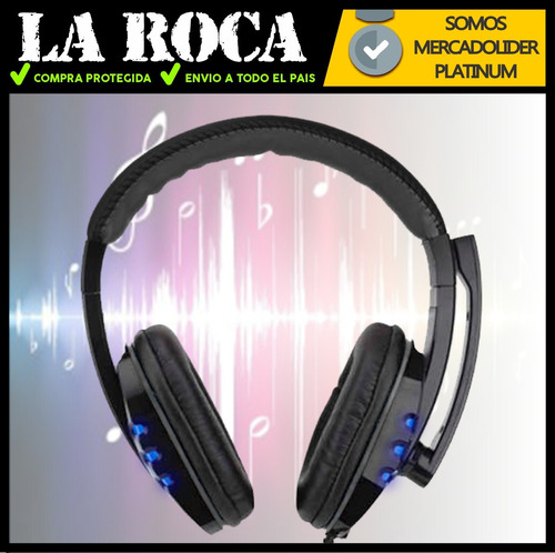 Imagen 8 de 10 de Auricular Gamer Pc Ps4 Xbox Gaming Con Microfono Led Envios