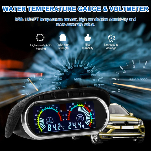 Medidor Digital Universal De Voltaje De Temperatura Del Agua