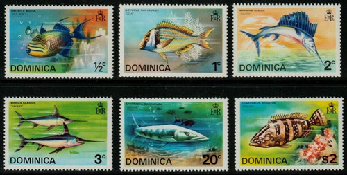 Fauna - Peces - Dominica - Serie Mint