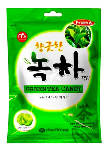 Bala Coreana Green Tea Sabor Chá Verde Mammos 100g