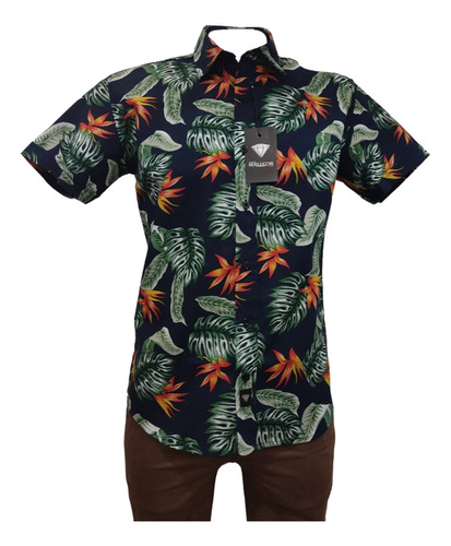 Camisa Giorgio Berlucchi Mc24-08 Slim Fit 2024 Hawaiana 