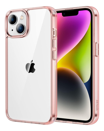 Funda Jetech Para iPhone 14 Plus Clear Rosé Gold