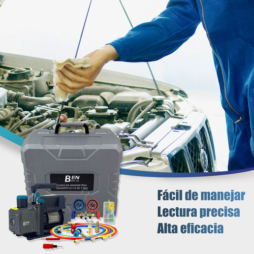 4cfm 1/3hp Bomba De Vacío + Manómetro R134a/r22/r410a/r404a