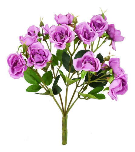 Ramo De Rosas Otoñales Flores Artificiales Pack 3 Pz