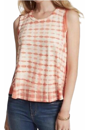 Jessica Simpson Tie-dyed Cotton Tank Top Ember Para Dama