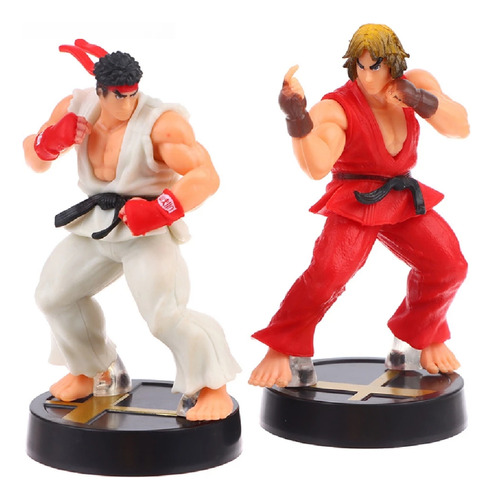 Street Fighter Figuras Ryu Y Ken Juguete Anime De Colección 