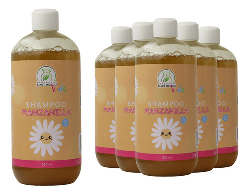  Shampoo Capilar Kids De Manzanilla (500ml) 6 Pack