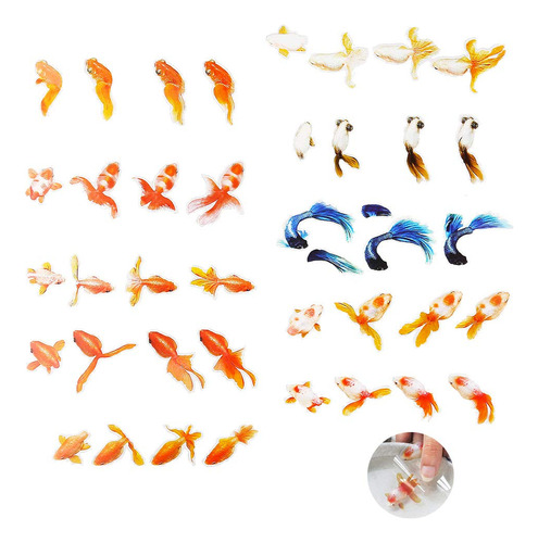 Jurxy 10 Hojas 3d Goldfish Koi Pond Pegatina De Película T.