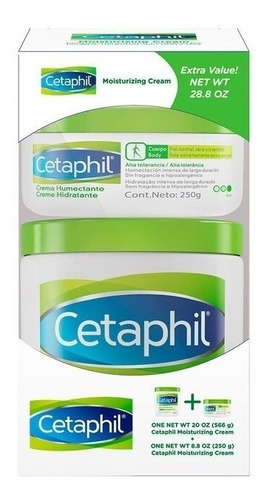 Cetaphil, Paquete Crema Humectante 566g + 250g  (piel Seca)
