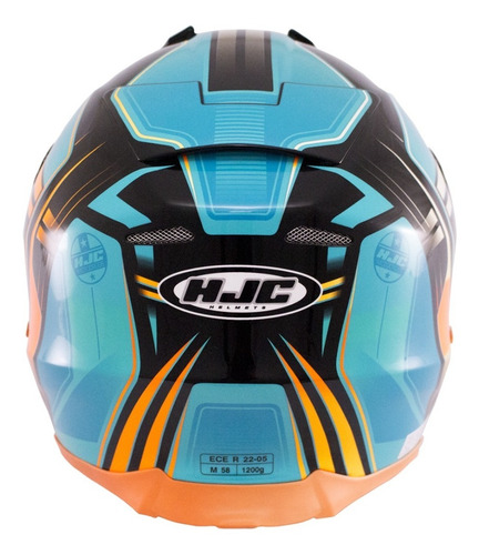 Casco Cross Hjc Fx-cross Piston Mc-4 Fibra De Vidrio