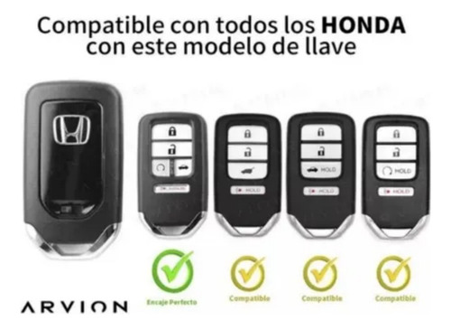 Dllm Funda Para Llave Honda Crv Hrv Accord Civic Fit Pilot City