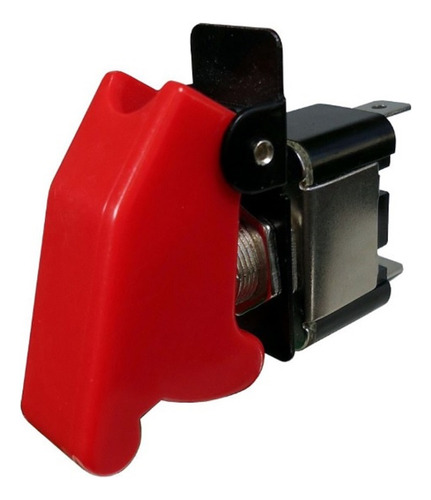 Chave Botão Caça Turbo - Liga Desliga Com Capa - Vermelho