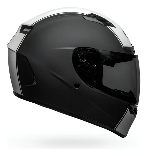 Casco Bell Qualifier Dlx Rally Matte, color mate, blanco y negro, talla 57-58