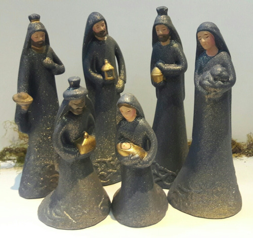 Pesebre Nacimiento 6 Piezas 22 Cm