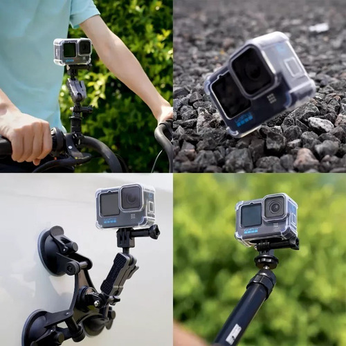 Imagen 4 de 8 de Kit Gopro 11 Case Antishock Tpu + Protectores Pantalla