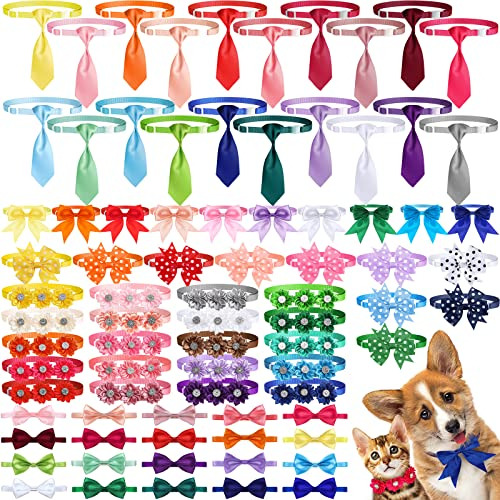 80 Piezas De Corbatas Perros Ajustables Grooming, Corba...