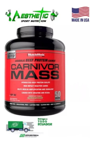 Proteina Ganadora De Peso Carnivor Mass 6lbs Original Reg. S